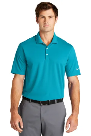 Nike Mens Dri-Fit Moisture Wicking Micro Pique 2.0 Short Sleeve Polo Shirt - Tidal Blue