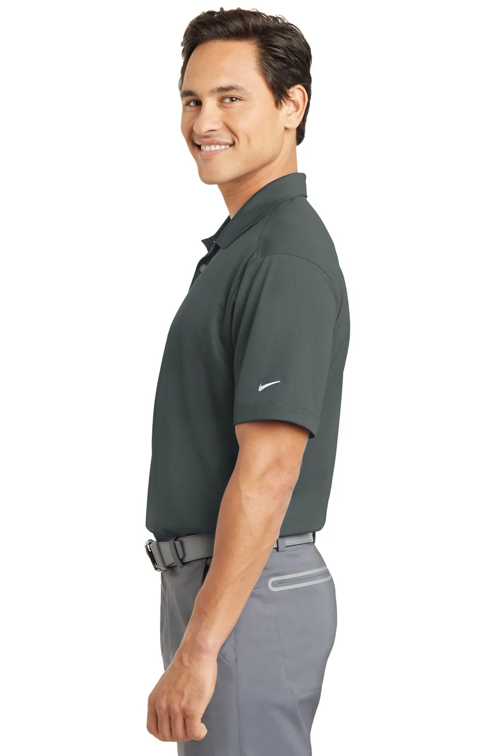 Nike Mens Dri-Fit Moisture Wicking Short Sleeve Polo Shirt - Anthracite Grey