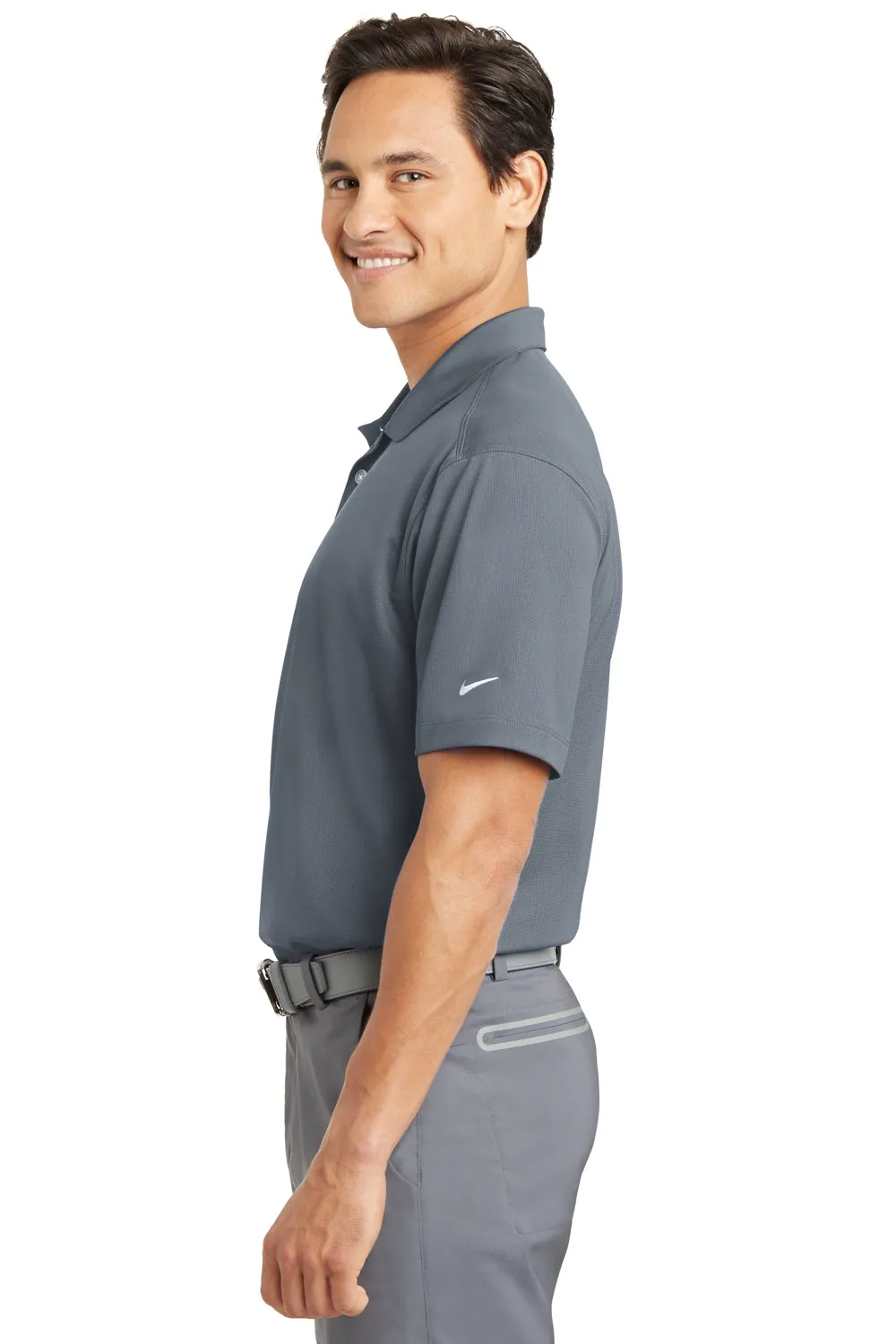 Nike Mens Dri-Fit Moisture Wicking Short Sleeve Polo Shirt - Cool Grey