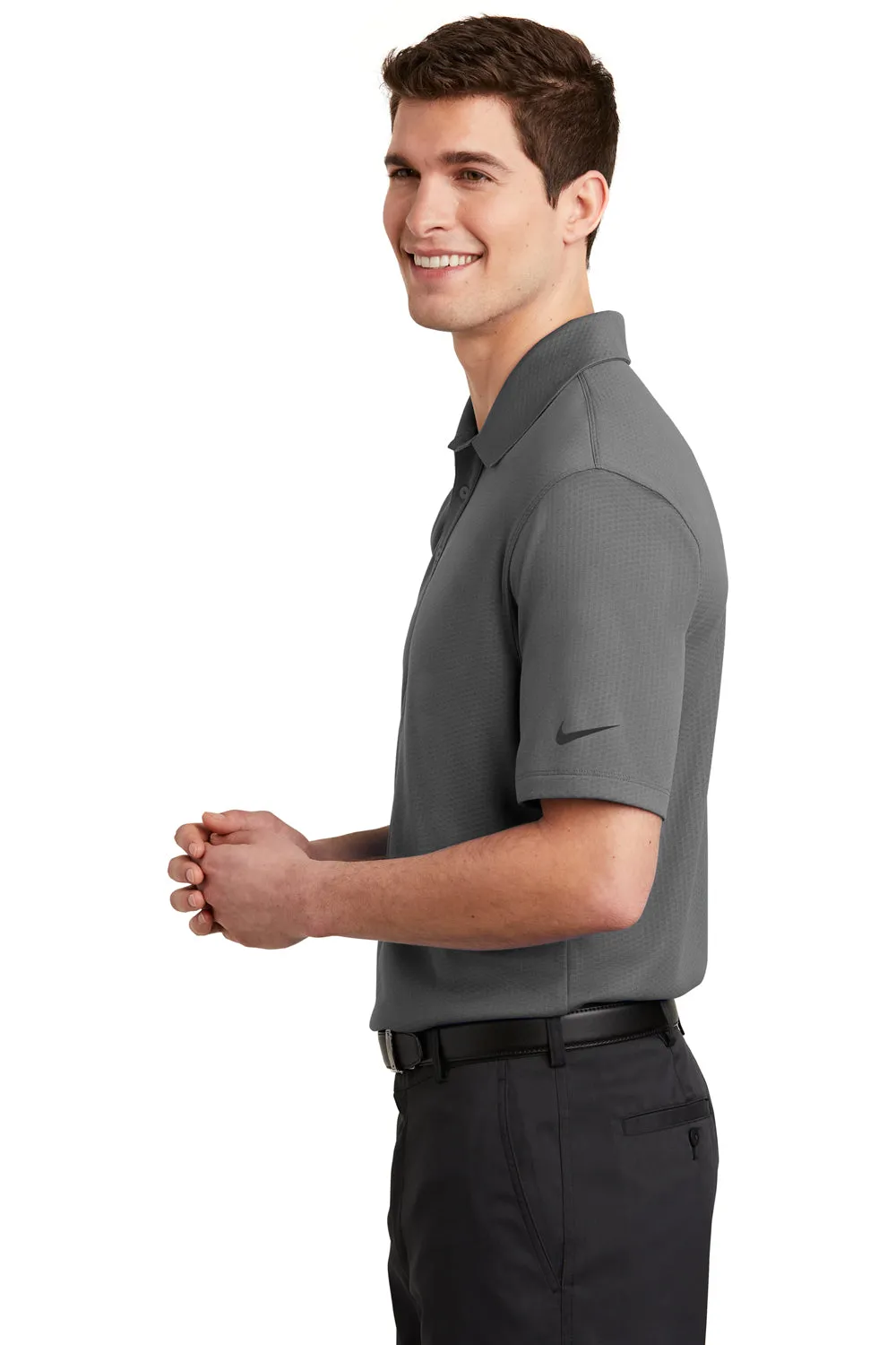 Nike Mens Dri-Fit Moisture Wicking Short Sleeve Polo Shirt - Dark Grey