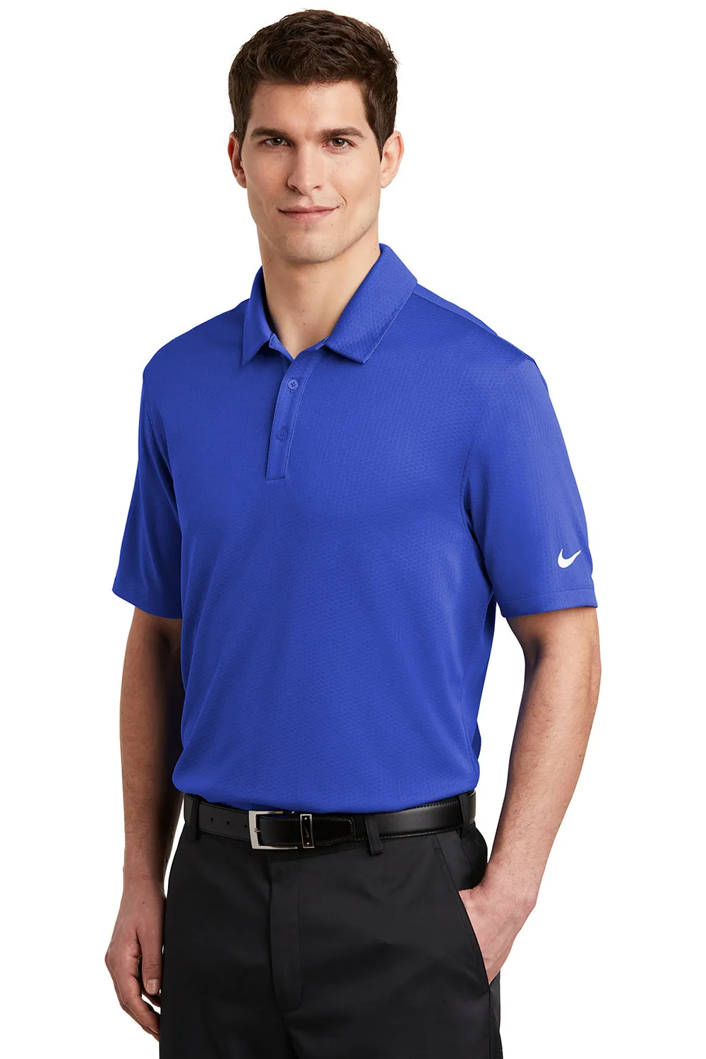 Nike Mens Dri-Fit Moisture Wicking Short Sleeve Polo Shirt - Game Royal Blue