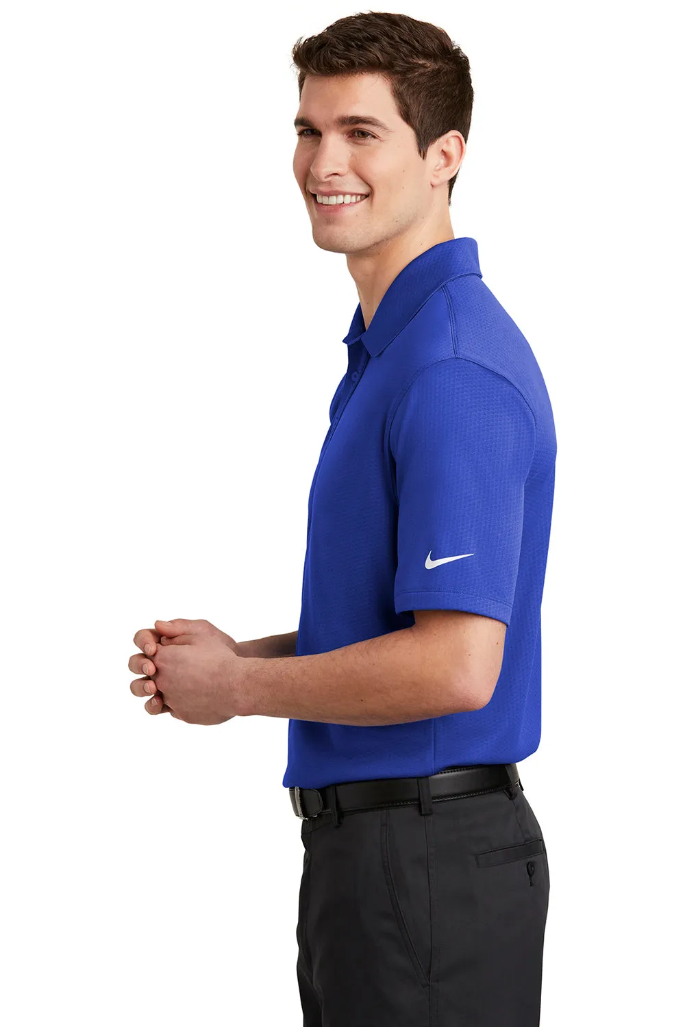 Nike Mens Dri-Fit Moisture Wicking Short Sleeve Polo Shirt - Game Royal Blue