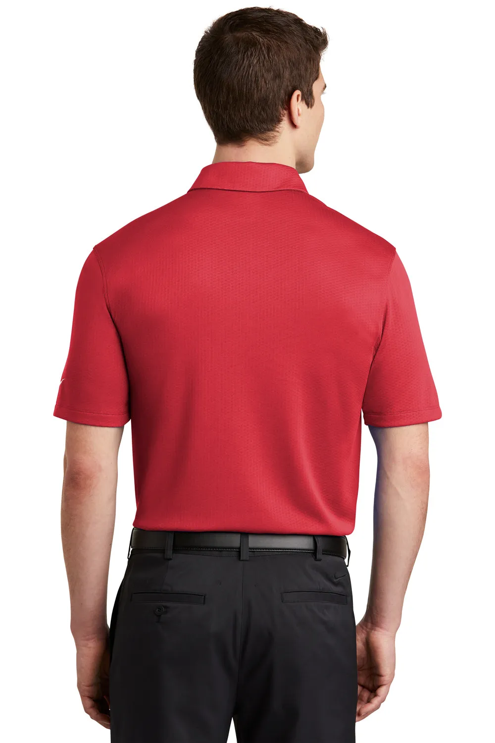 Nike Mens Dri-Fit Moisture Wicking Short Sleeve Polo Shirt - Gym Red