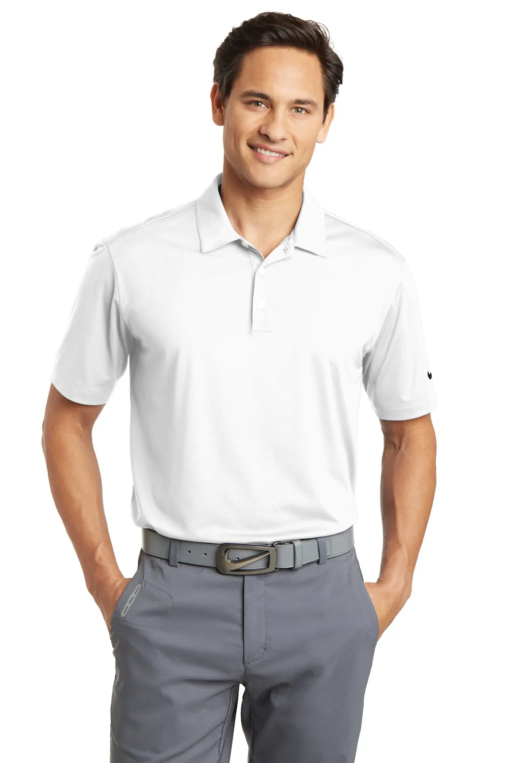 Nike Mens Dri-Fit Moisture Wicking Short Sleeve Polo Shirt - White