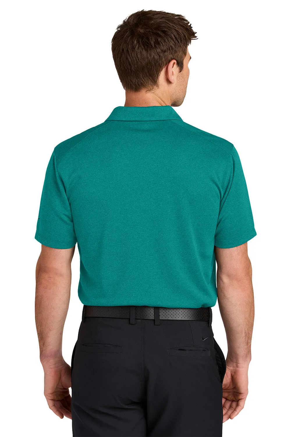 Nike Mens Dri-Fit Moisture Wicking Smooth Heather Short Sleeve Polo Shirt - Heather Bright Spruce Green