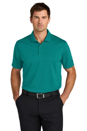 Nike Mens Dri-Fit Moisture Wicking Smooth Heather Short Sleeve Polo Shirt - Heather Bright Spruce Green