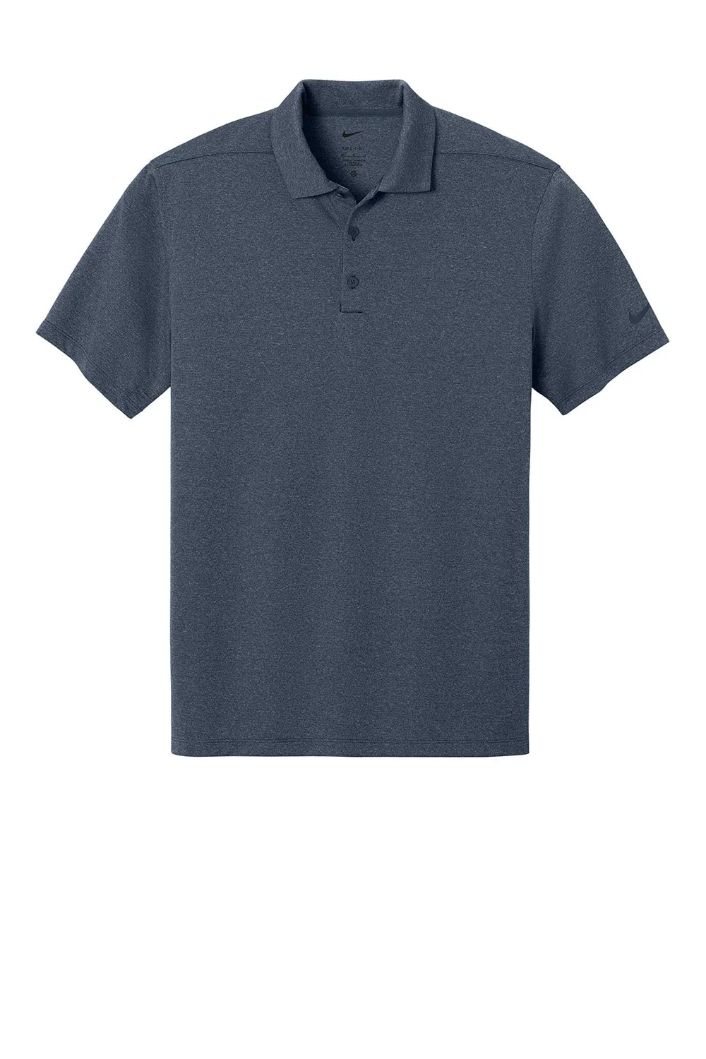 Nike Mens Dri-Fit Moisture Wicking Smooth Heather Short Sleeve Polo Shirt - Heather Navy Blue
