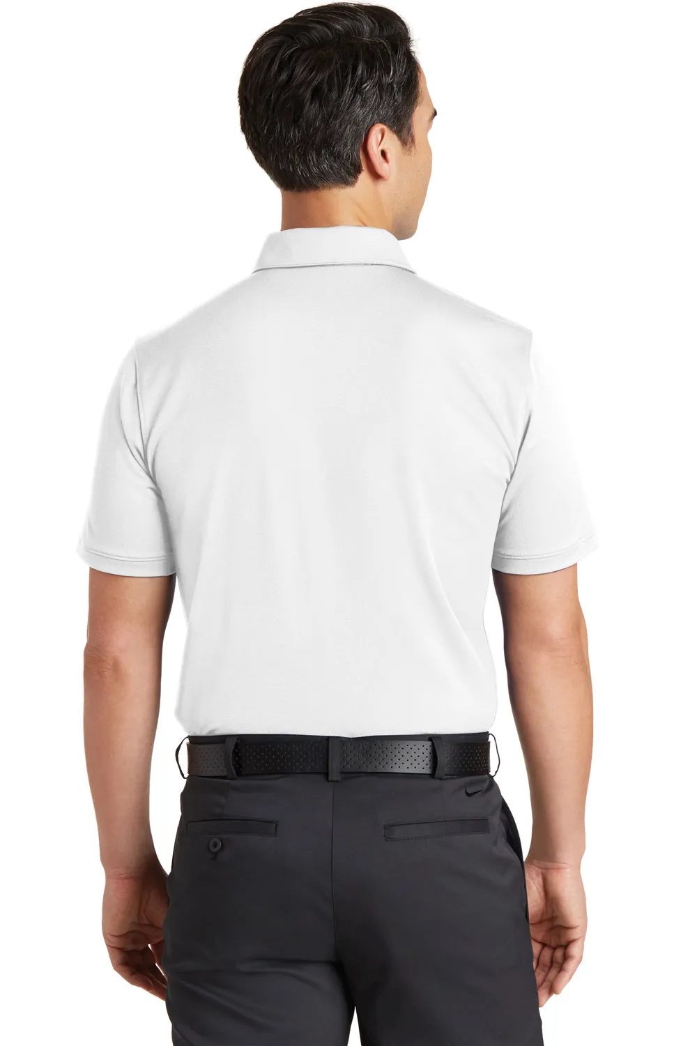Nike Mens Icon Dri-Fit Moisture Wicking Short Sleeve Polo Shirt - White