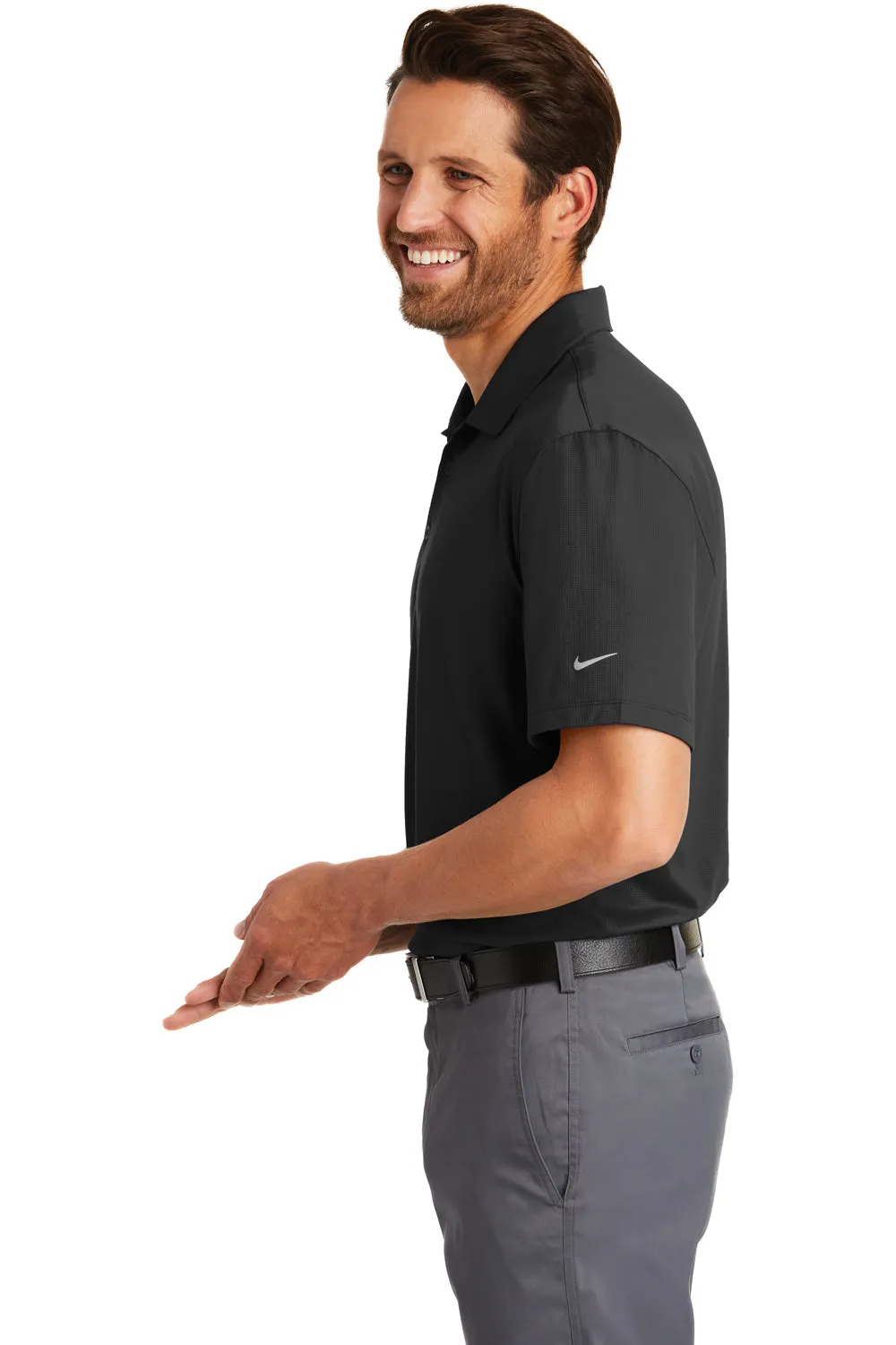 Nike Mens Legacy Dri-Fit Moisture Wicking Short Sleeve Polo Shirt - Black