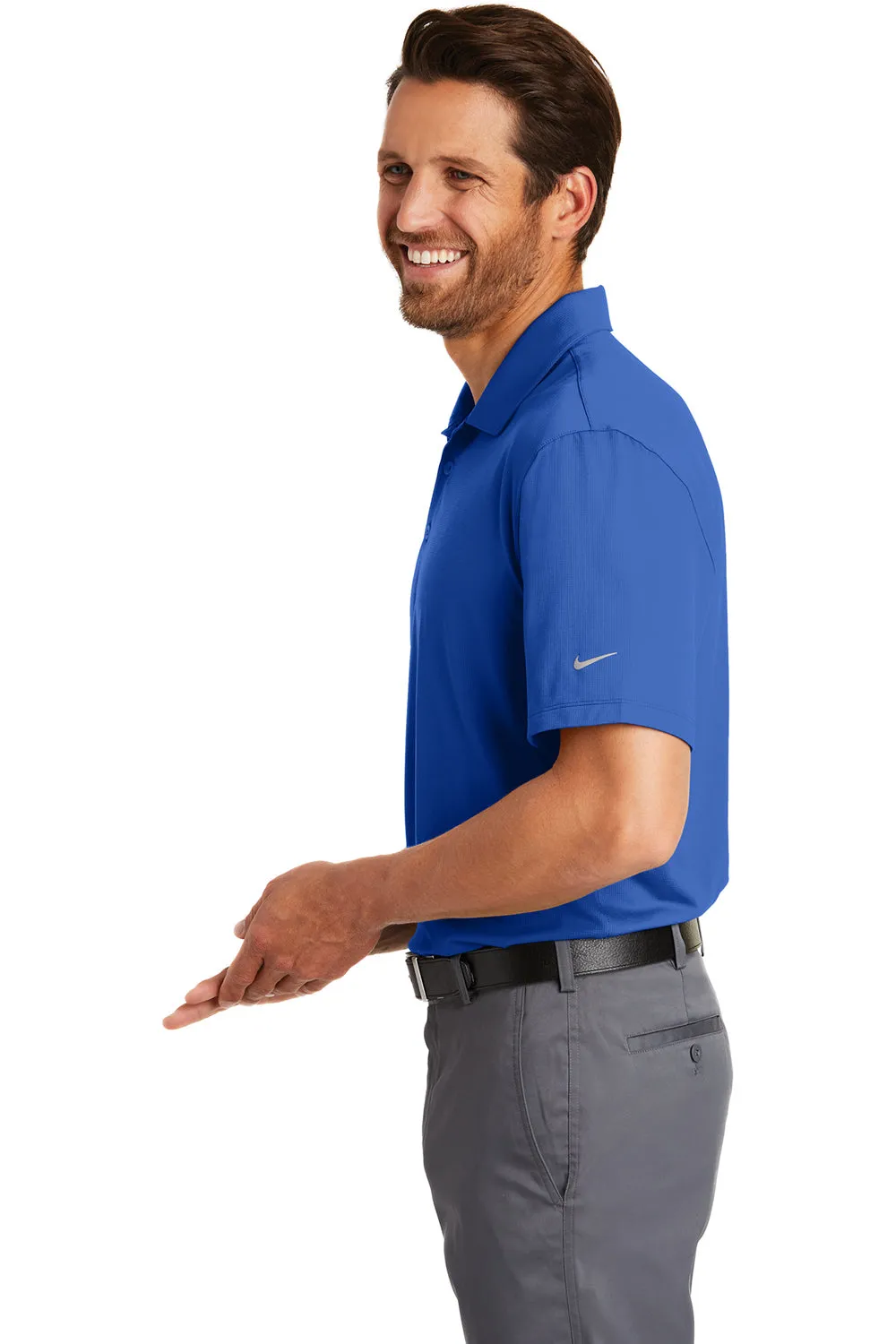 Nike Mens Legacy Dri-Fit Moisture Wicking Short Sleeve Polo Shirt - Game Royal Blue