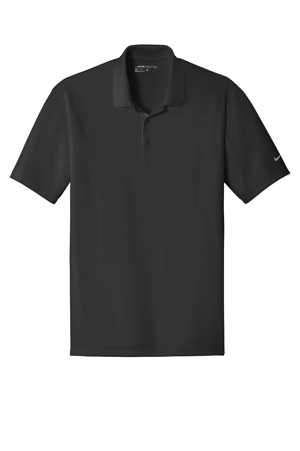 Nike Mens Players Dri-Fit Moisture Wicking Short Sleeve Polo Shirt - Anthracite Grey