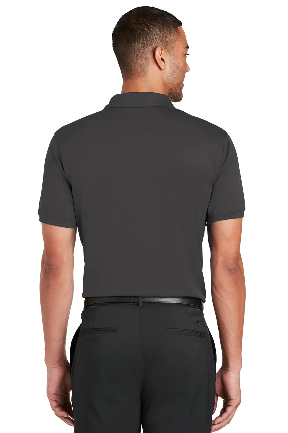 Nike Mens Players Dri-Fit Moisture Wicking Short Sleeve Polo Shirt - Anthracite Grey