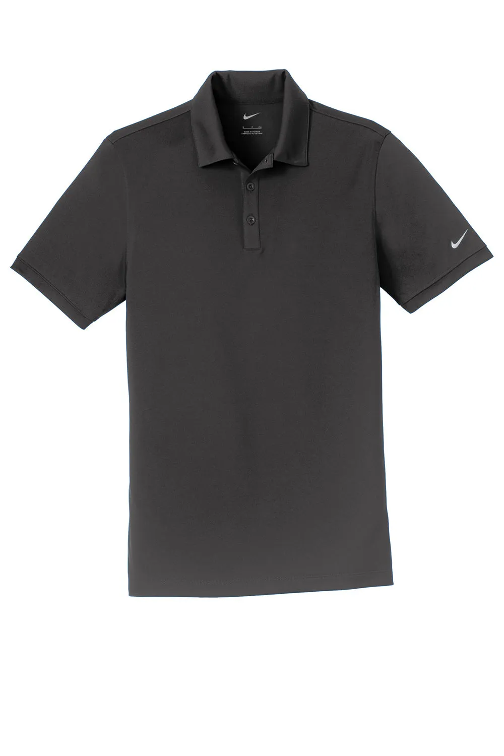 Nike Mens Players Dri-Fit Moisture Wicking Short Sleeve Polo Shirt - Anthracite Grey