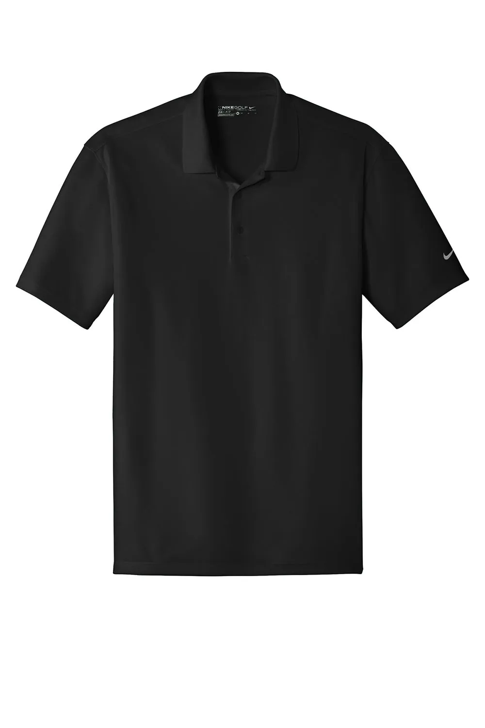 Nike Mens Players Dri-Fit Moisture Wicking Short Sleeve Polo Shirt - Black