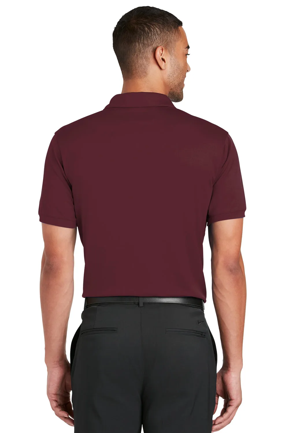 Nike Mens Players Dri-Fit Moisture Wicking Short Sleeve Polo Shirt - Team Red