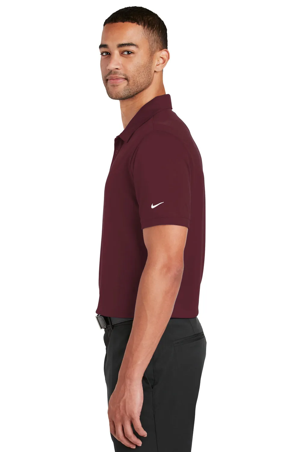 Nike Mens Players Dri-Fit Moisture Wicking Short Sleeve Polo Shirt - Team Red