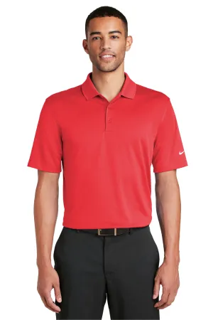Nike Mens Players Dri-Fit Moisture Wicking Short Sleeve Polo Shirt - University Red