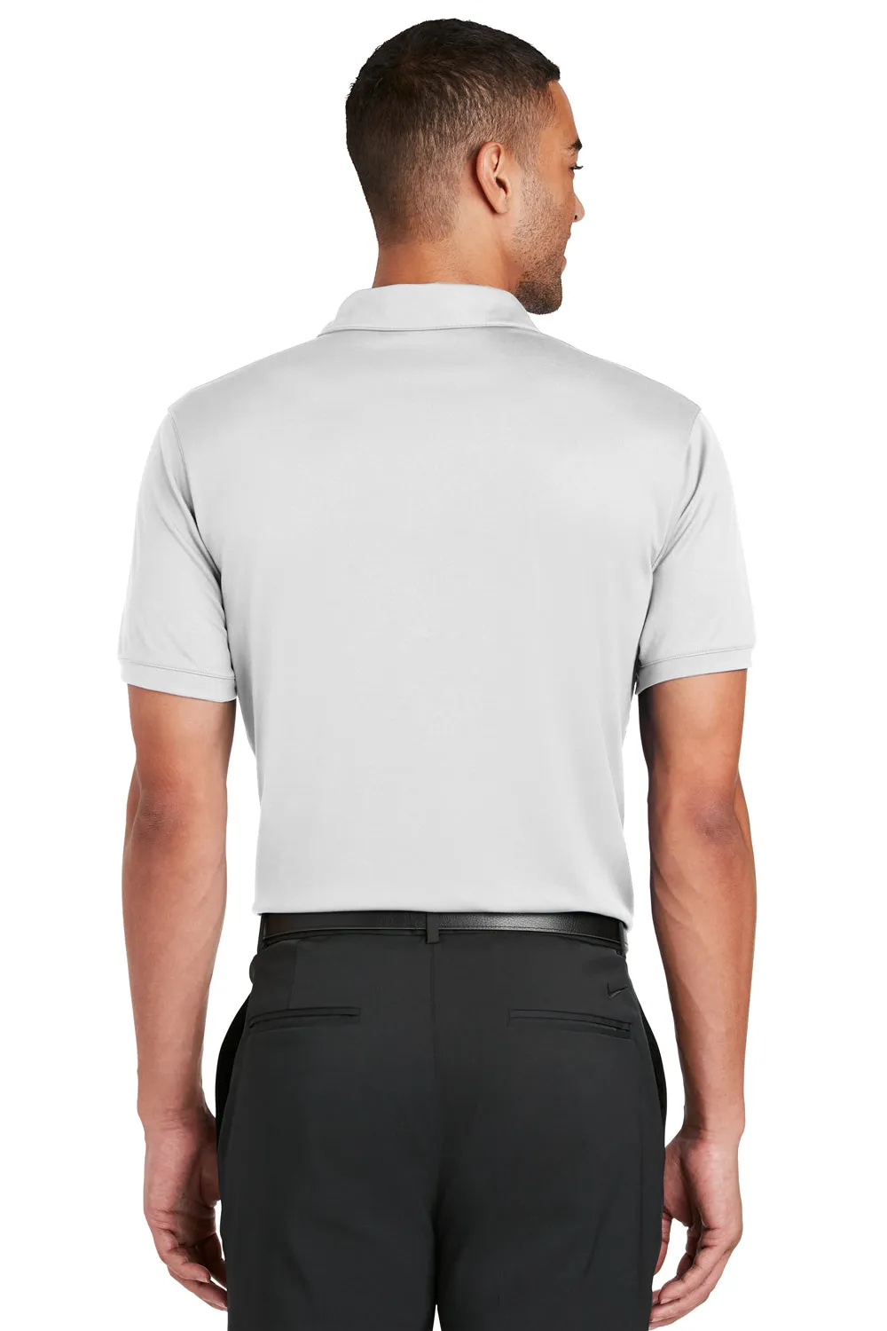 Nike Mens Players Dri-Fit Moisture Wicking Short Sleeve Polo Shirt - White