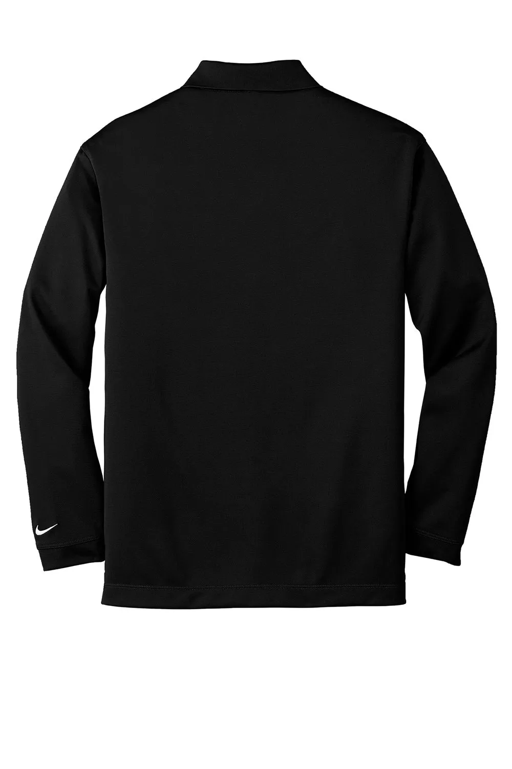 Nike Mens Stretch Tech Dri-Fit Moisture Wicking Long Sleeve Polo Shirt - Black