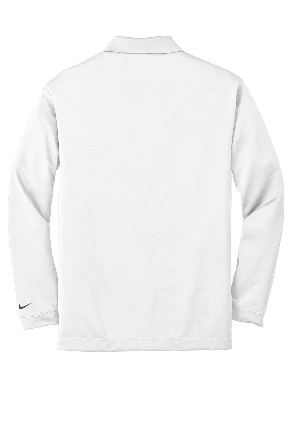 Nike Mens Stretch Tech Dri-Fit Moisture Wicking Long Sleeve Polo Shirt - White