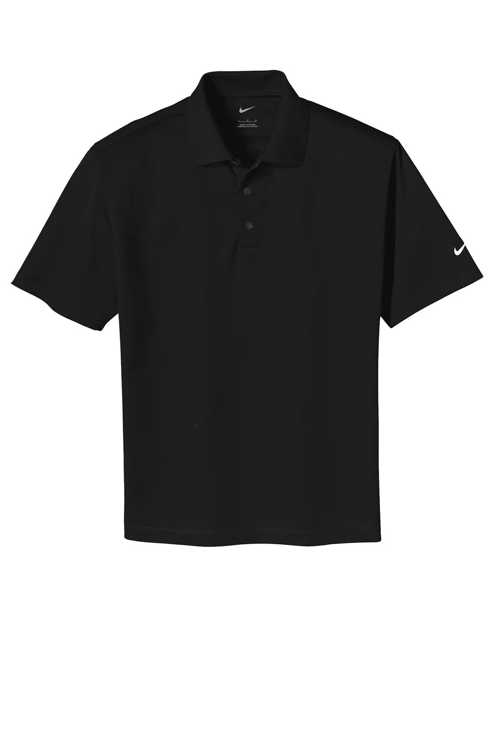 Nike Mens Tech Basic Dri-Fit Moisture Wicking Short Sleeve Polo Shirt - Black