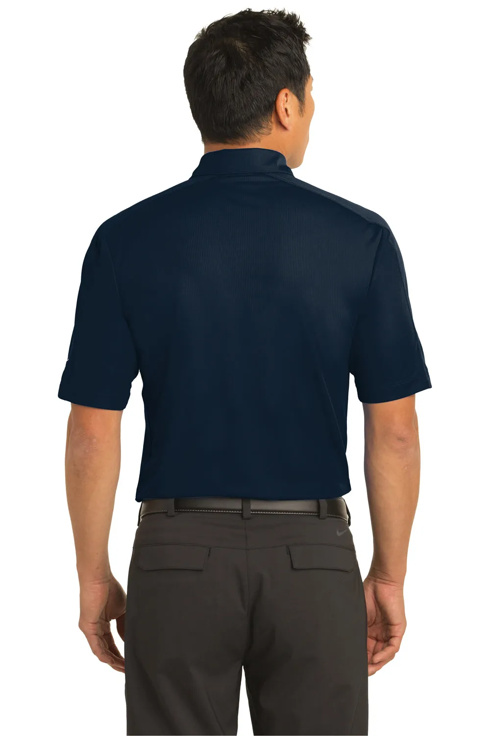 Nike Mens Tech Sport Dri-Fit Moisture Wicking Short Sleeve Polo Shirt - Navy Blue