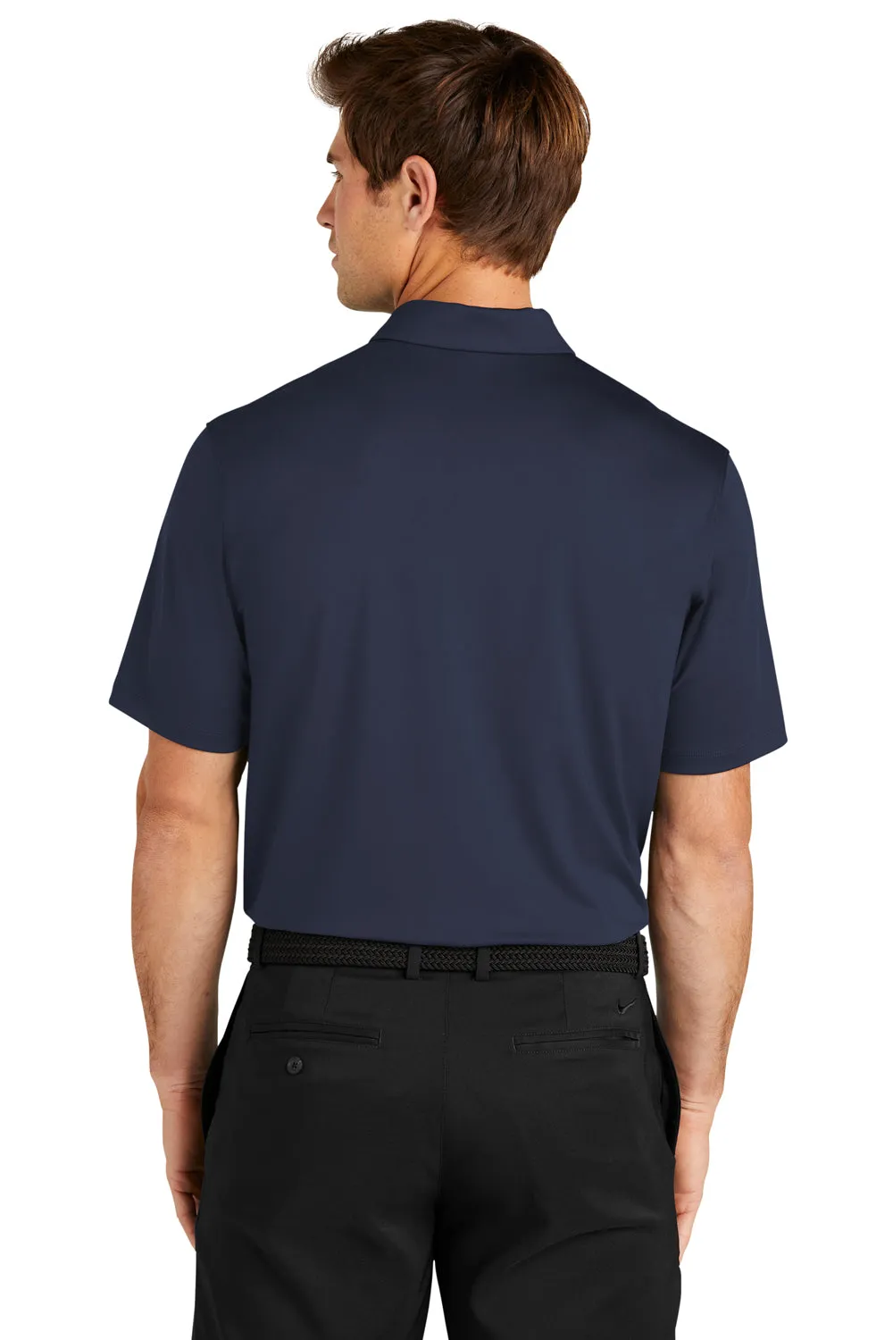 Nike Mens Vapor Block Dri-Fit Moisture Wicking Short Sleeve Polo Shirt - Midnight Navy Blue