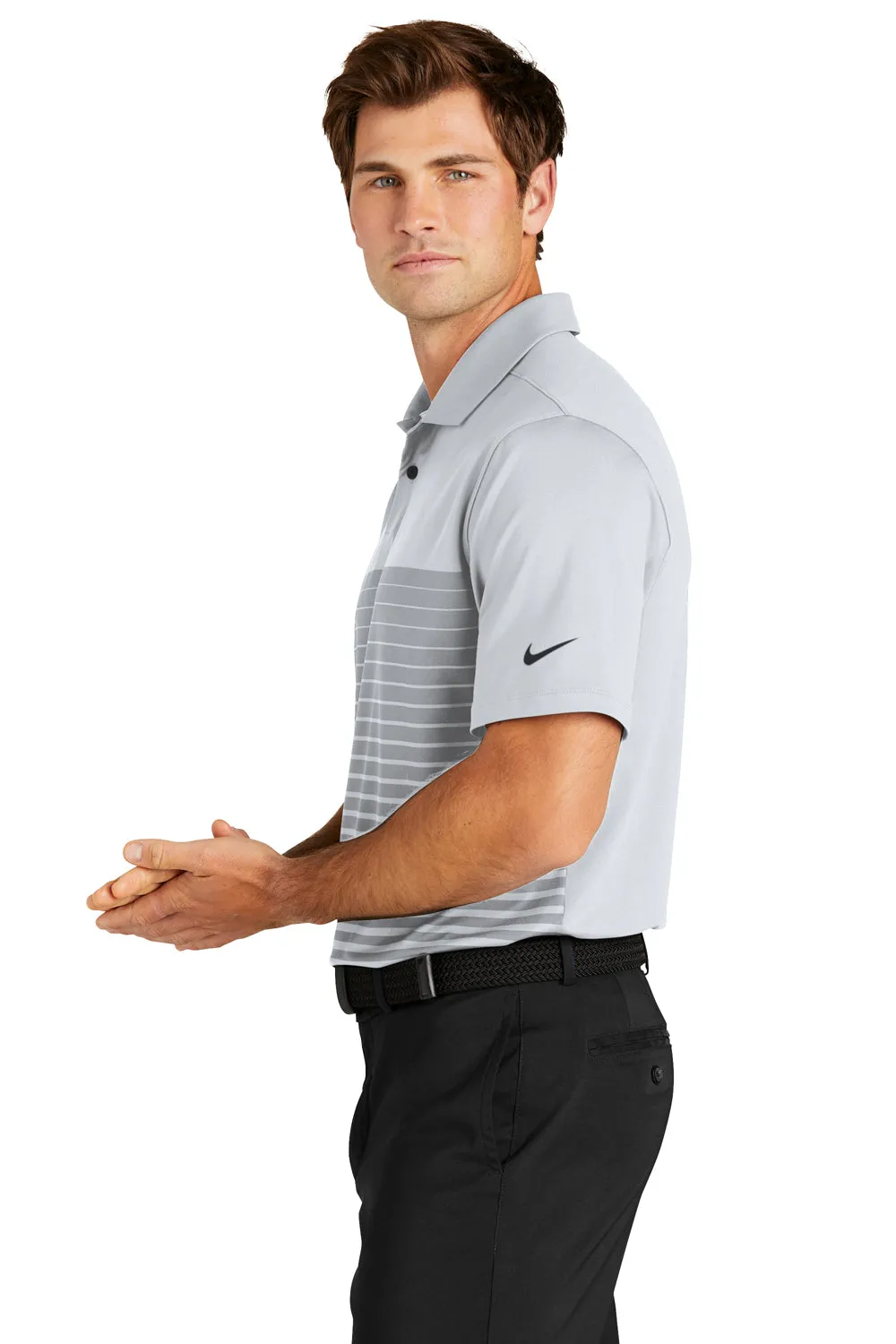 Nike Mens Vapor Block Dri-Fit Moisture Wicking Short Sleeve Polo Shirt - Wolf Grey
