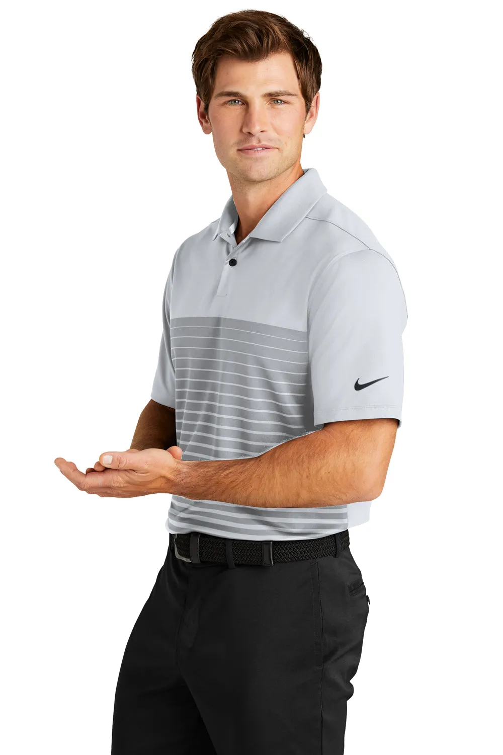 Nike Mens Vapor Block Dri-Fit Moisture Wicking Short Sleeve Polo Shirt - Wolf Grey
