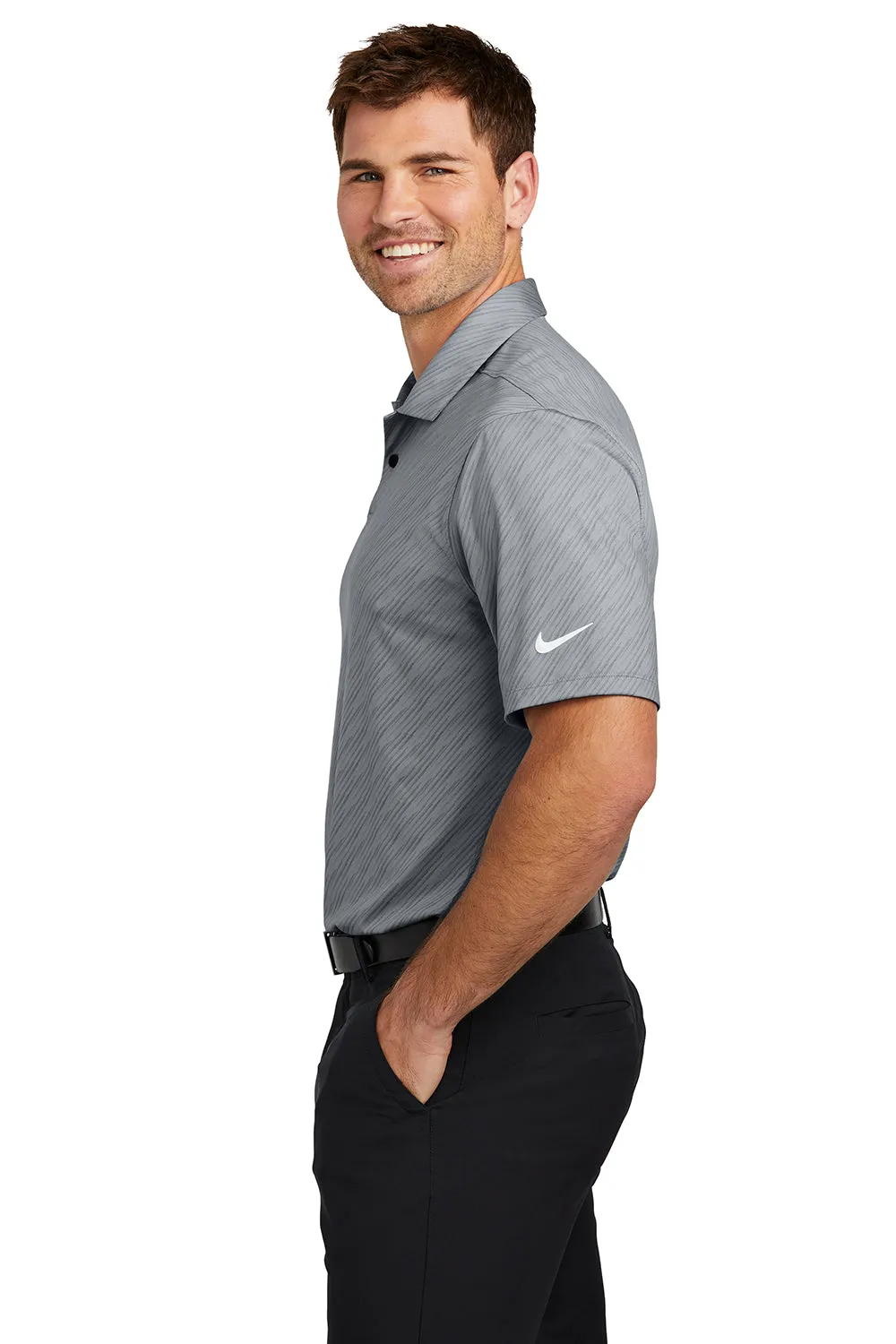 Nike Mens Vapor Dash Dri-Fit Moisture Wicking Short Sleeve Polo Shirt - Cool Grey