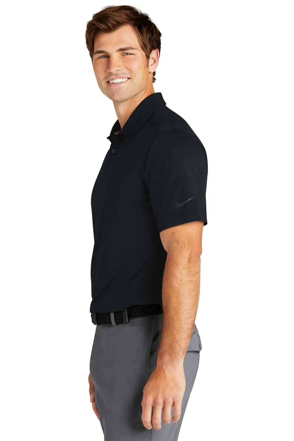 Nike Mens Vapor Dri-Fit Moisture Wicking Short Sleeve Polo Shirt - Black