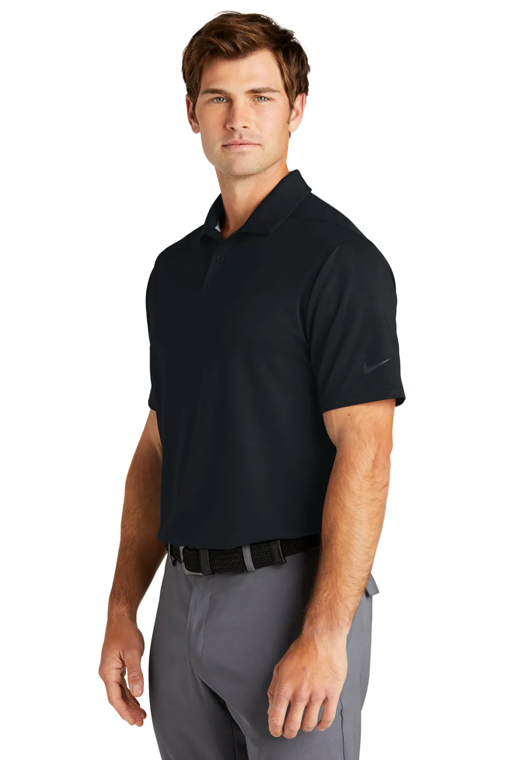 Nike Mens Vapor Dri-Fit Moisture Wicking Short Sleeve Polo Shirt - Black