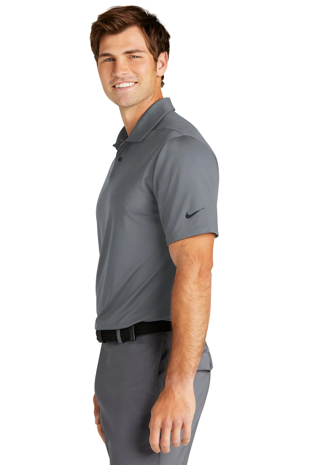 Nike Mens Vapor Dri-Fit Moisture Wicking Short Sleeve Polo Shirt - Cool Grey