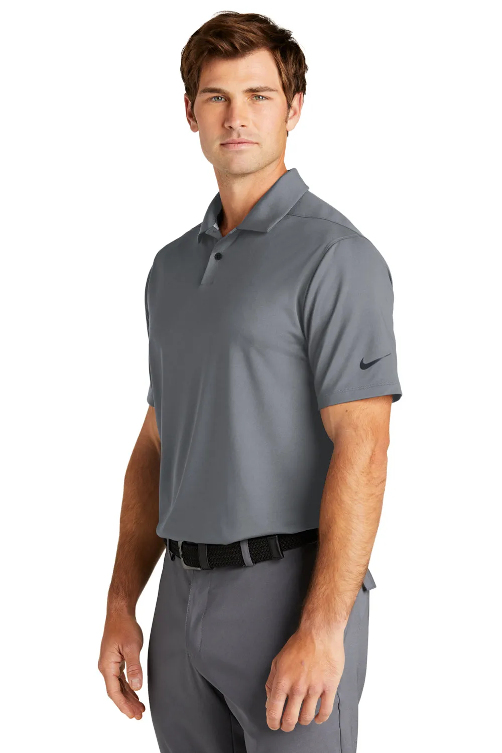 Nike Mens Vapor Dri-Fit Moisture Wicking Short Sleeve Polo Shirt - Cool Grey