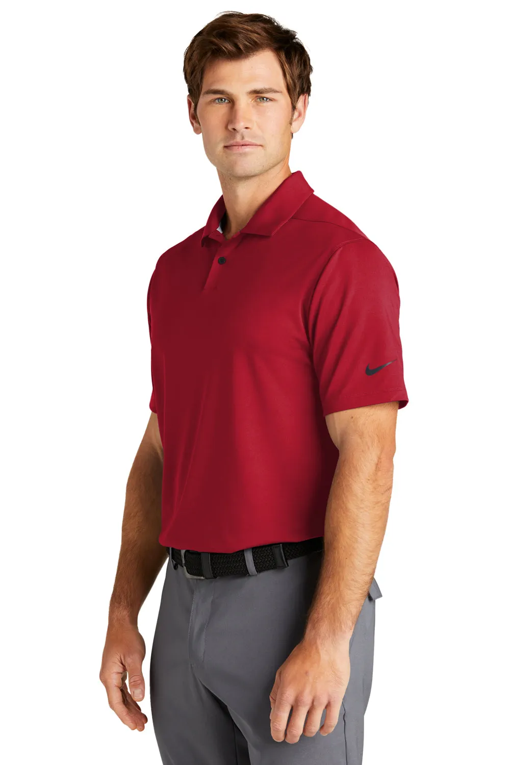 Nike Mens Vapor Dri-Fit Moisture Wicking Short Sleeve Polo Shirt - Gym Red
