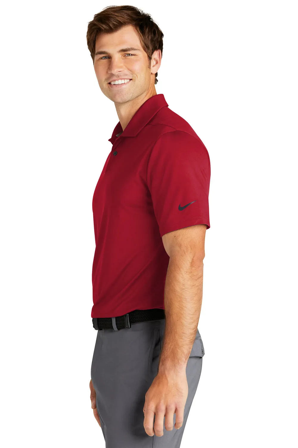 Nike Mens Vapor Dri-Fit Moisture Wicking Short Sleeve Polo Shirt - Gym Red