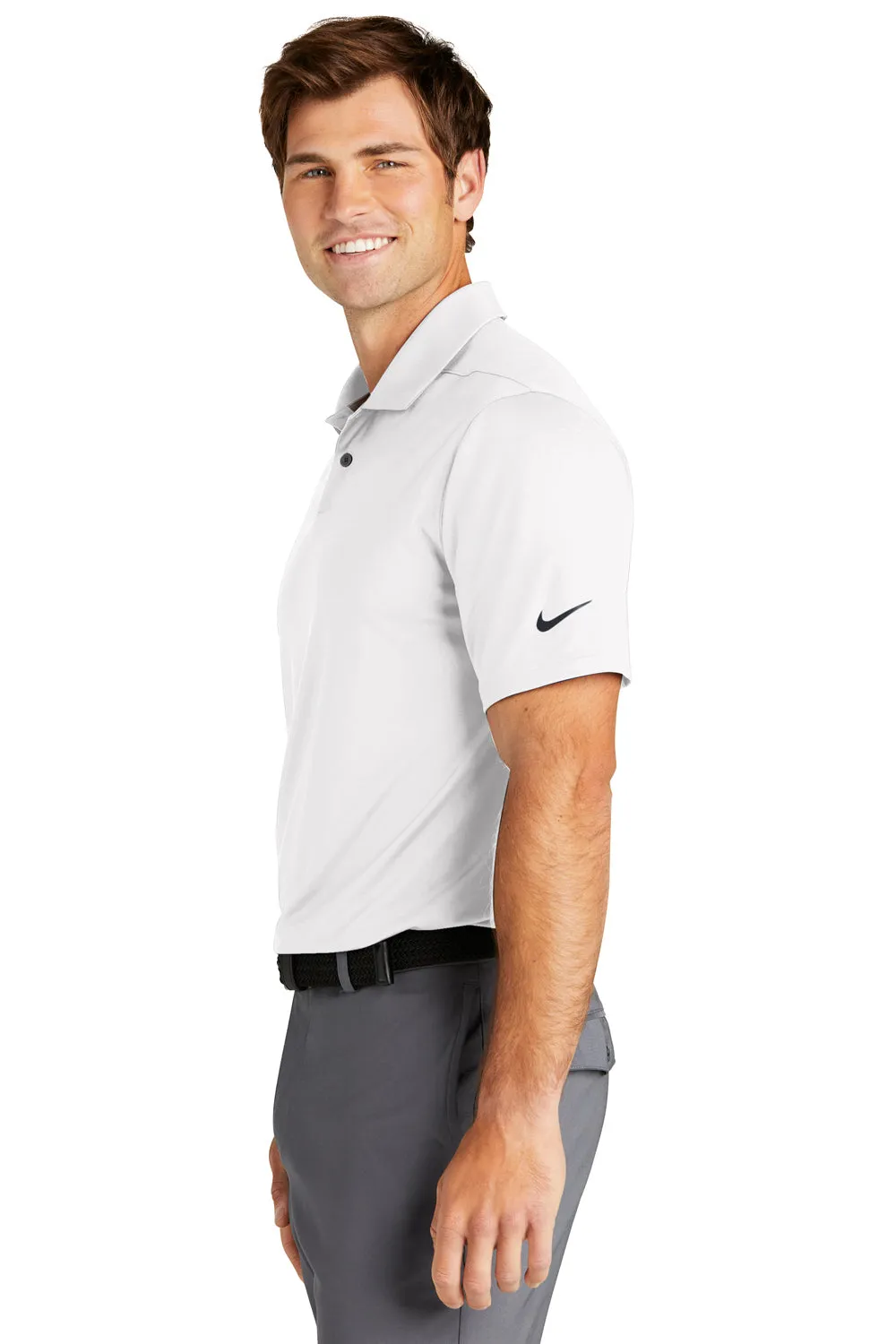 Nike Mens Vapor Dri-Fit Moisture Wicking Short Sleeve Polo Shirt - White