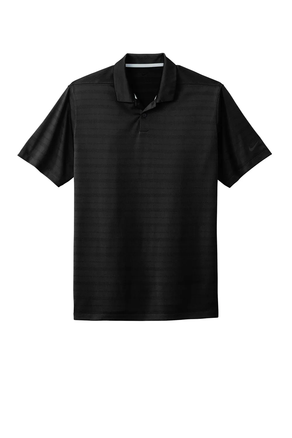 Nike Mens Vapor Jacquard Dri-Fit Moisture Wicking Short Sleeve Polo Shirt - Black