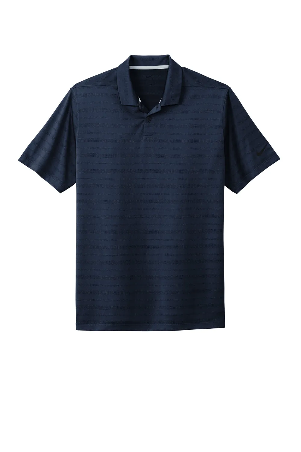 Nike Mens Vapor Jacquard Dri-Fit Moisture Wicking Short Sleeve Polo Shirt - Navy Blue