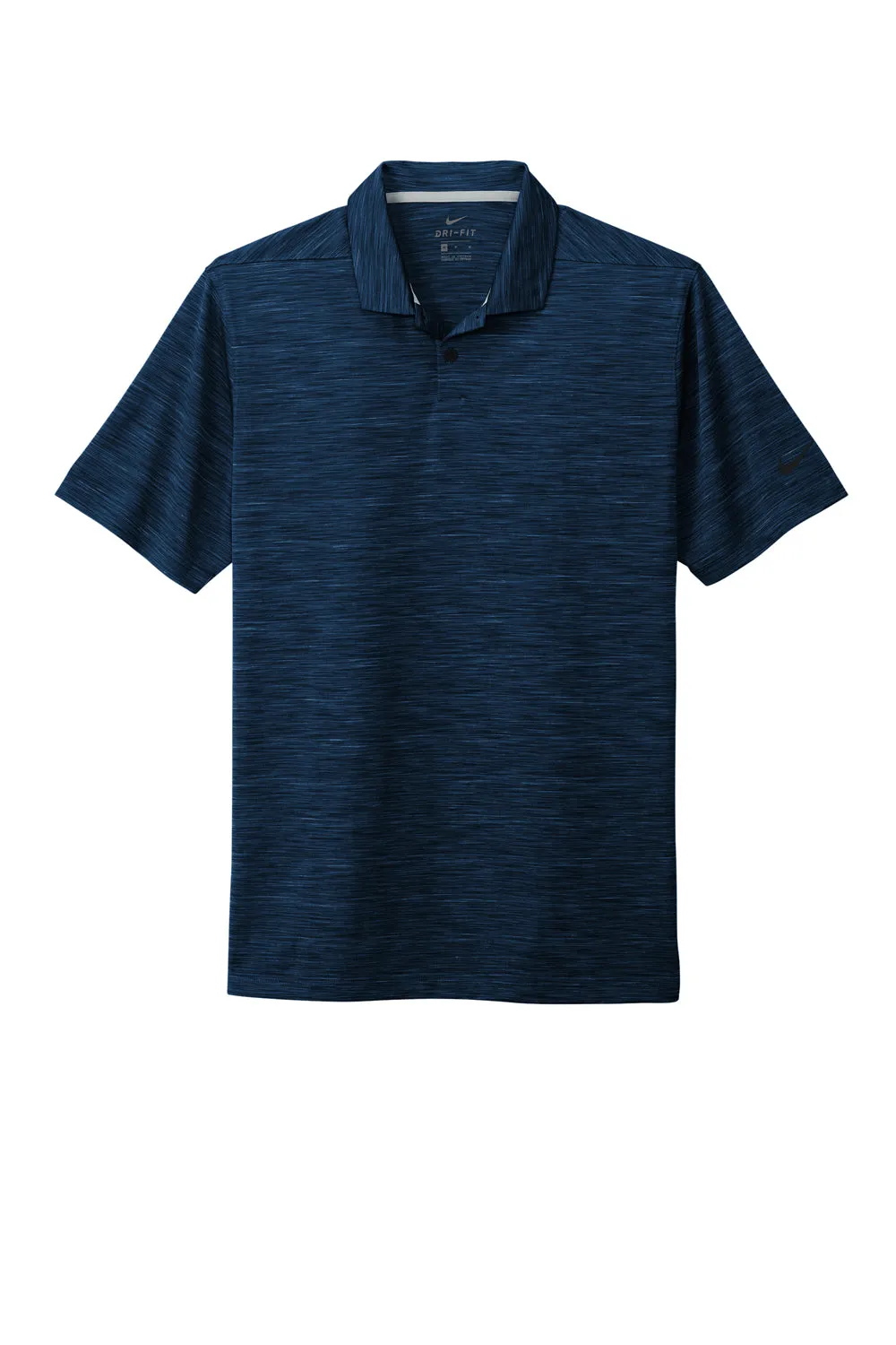 Nike Mens Vapor Space Dyed Dri-Fit Moisture Wicking Short Sleeve Polo Shirt - Navy Blue