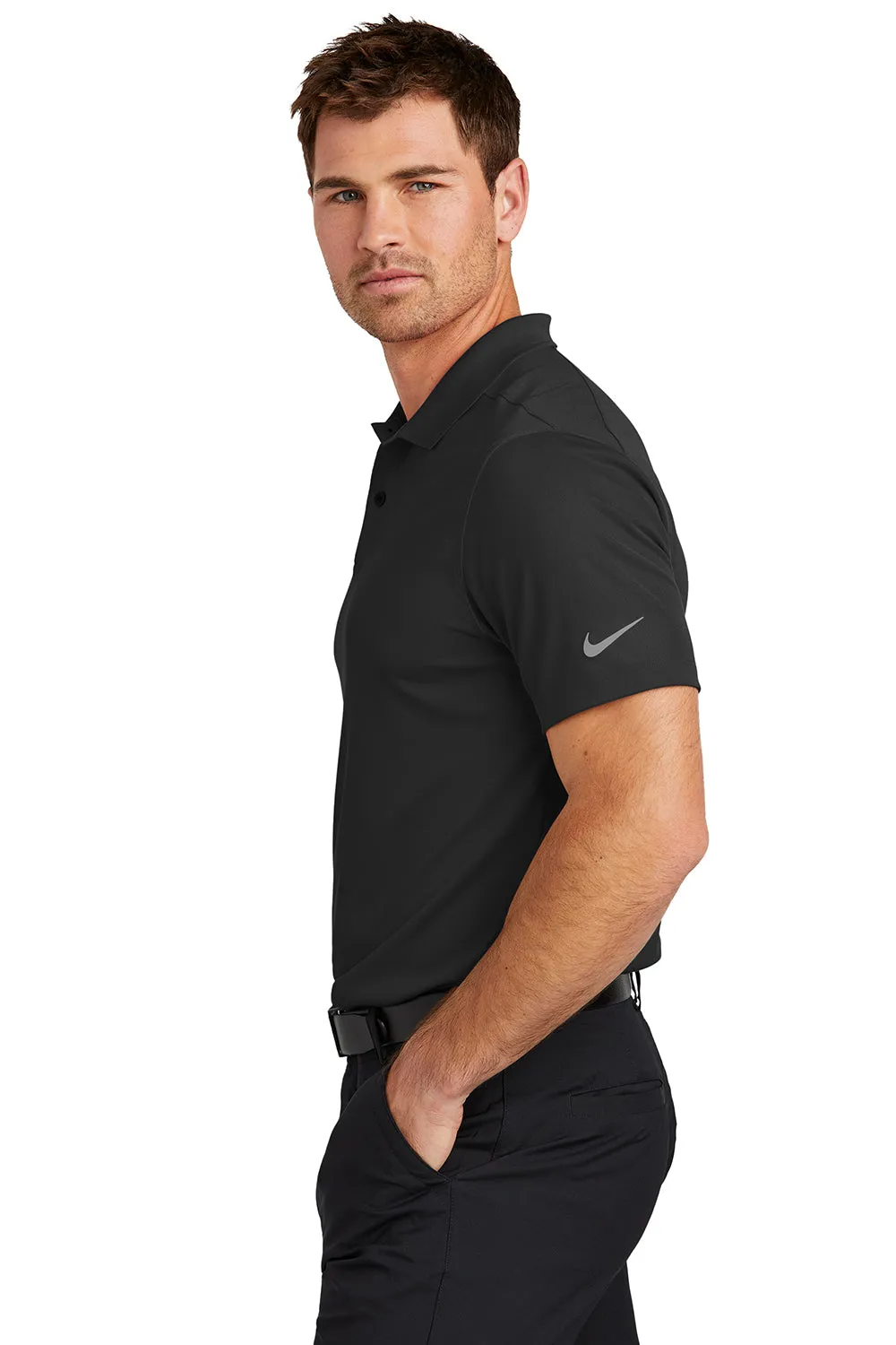 Nike Mens Victory Dri-Fit Moisture Wicking Short Sleeve Polo Shirt - Black