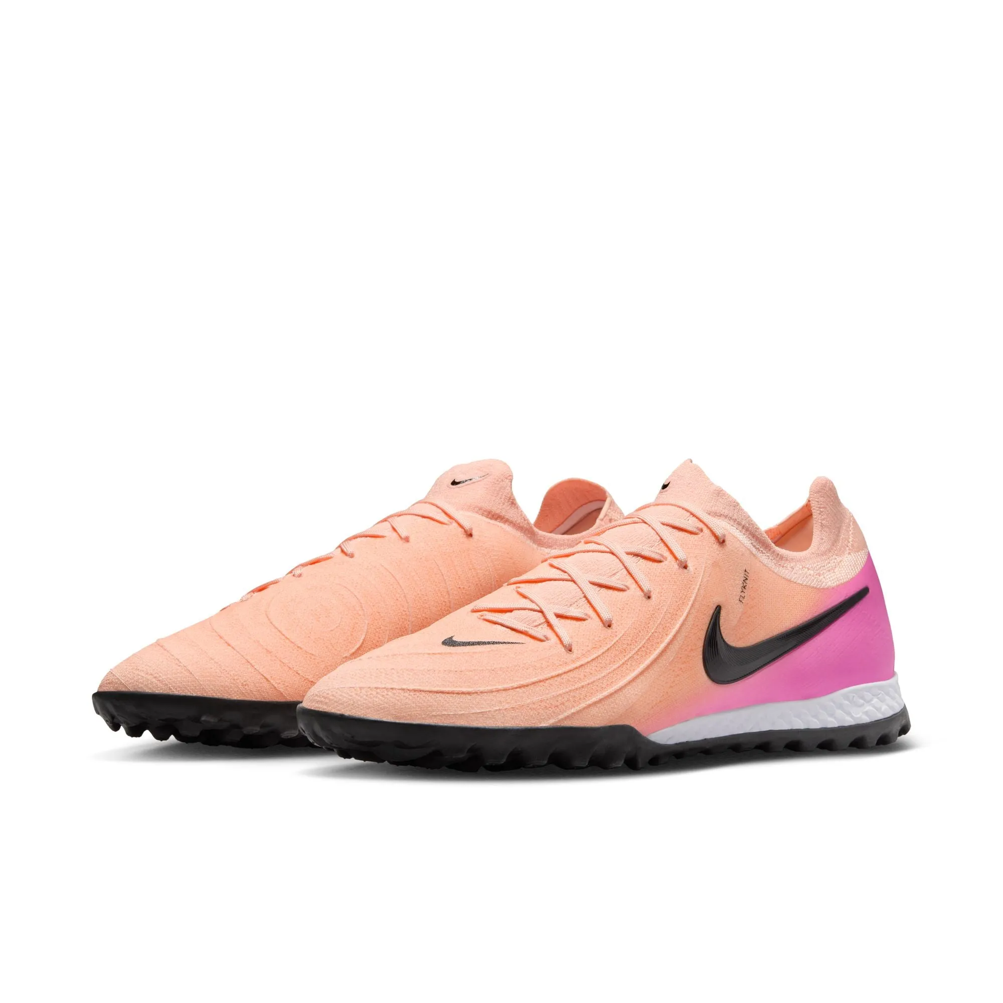 Nike React Phantom GX II Pro TF Turf Soccer Shoes - Crimson Tint/ Black-Pink/Tint