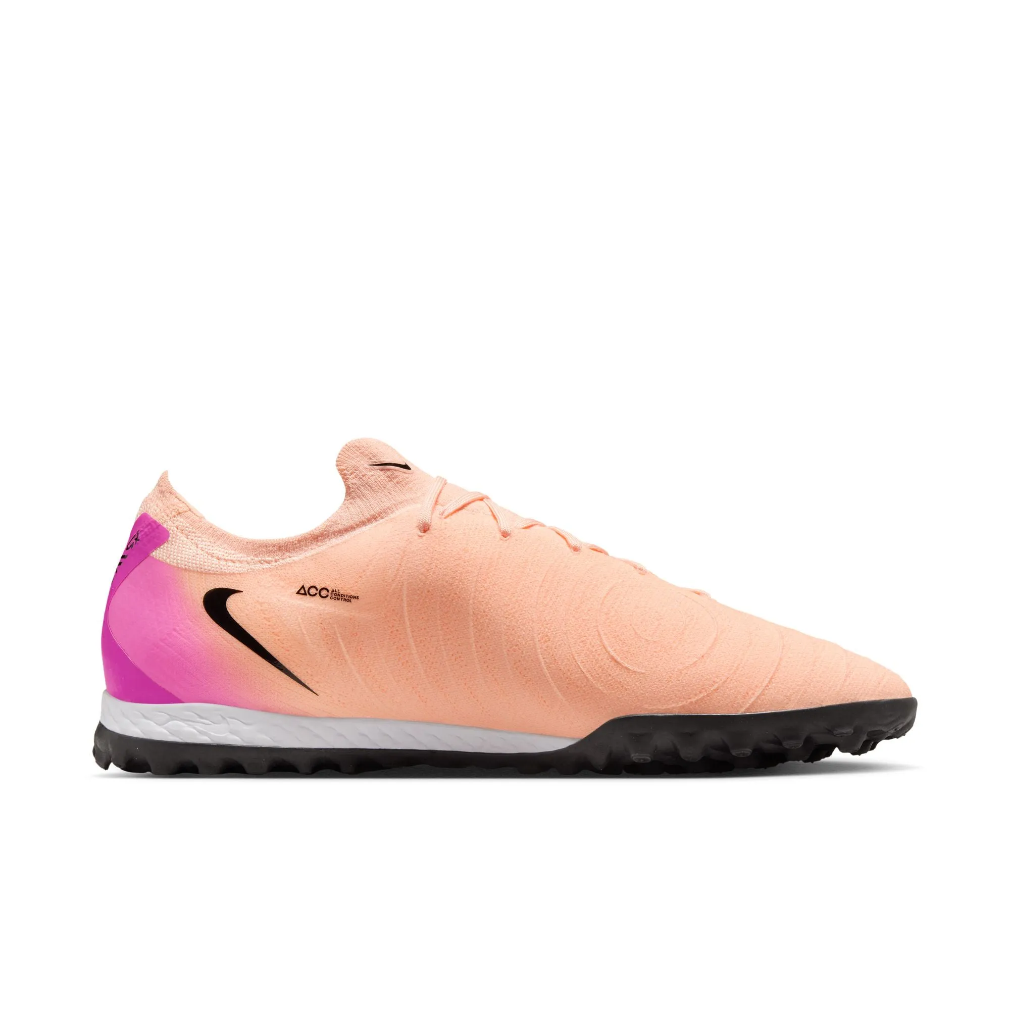 Nike React Phantom GX II Pro TF Turf Soccer Shoes - Crimson Tint/ Black-Pink/Tint