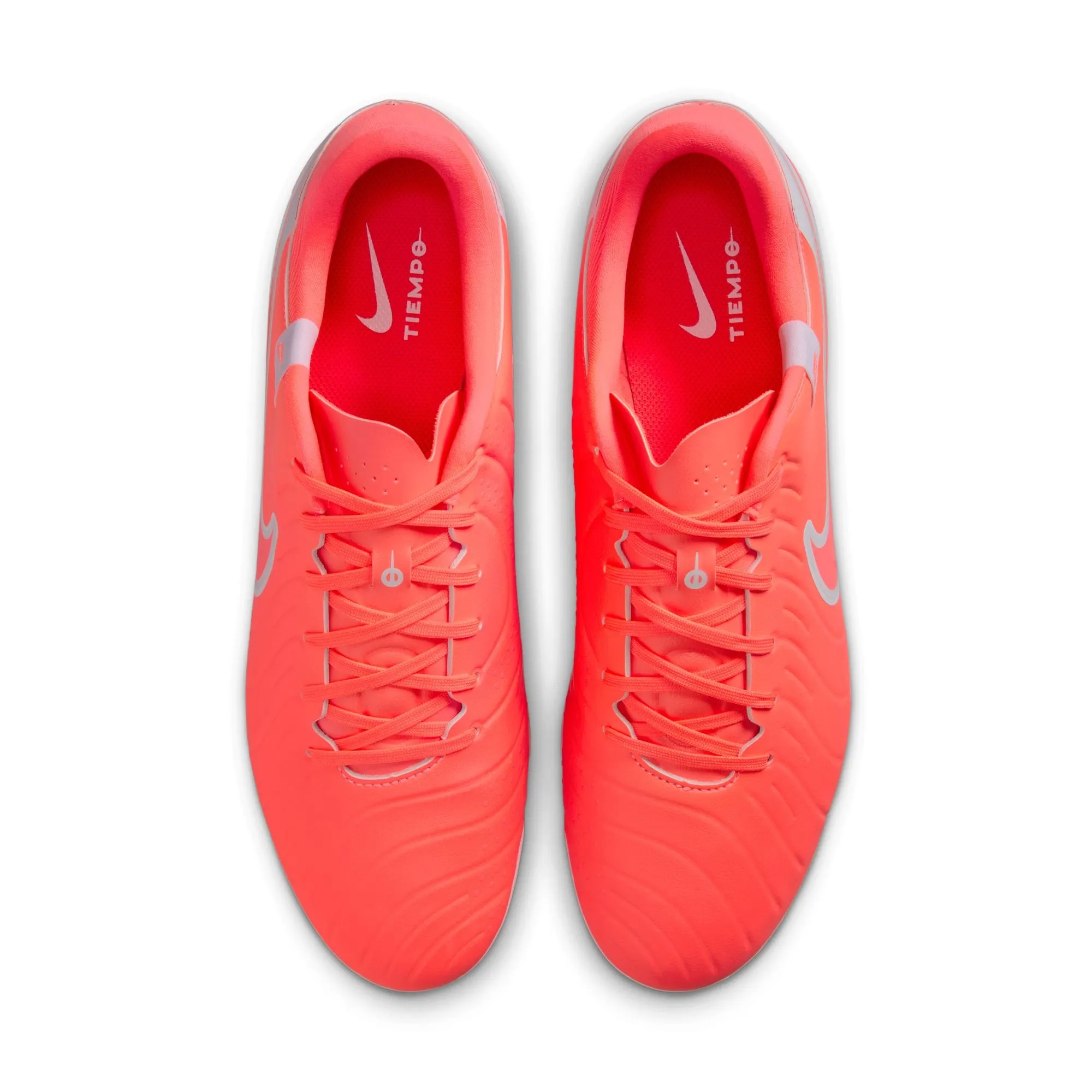 Nike Tiempo Legend 10 Academy FG Firm Ground Soccer Cleats - Hot Lava/ White