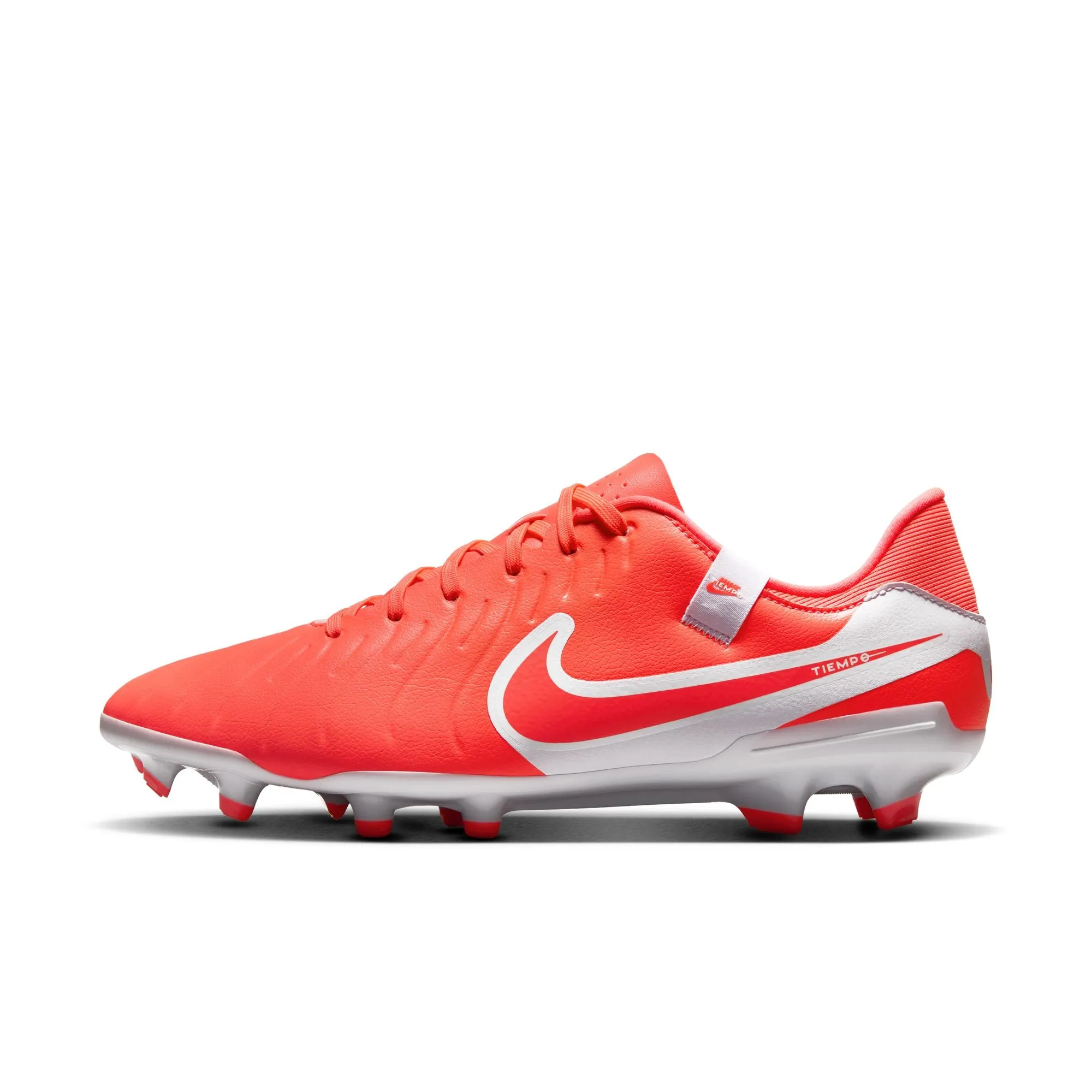 Nike Tiempo Legend 10 Academy FG Firm Ground Soccer Cleats - Hot Lava/ White