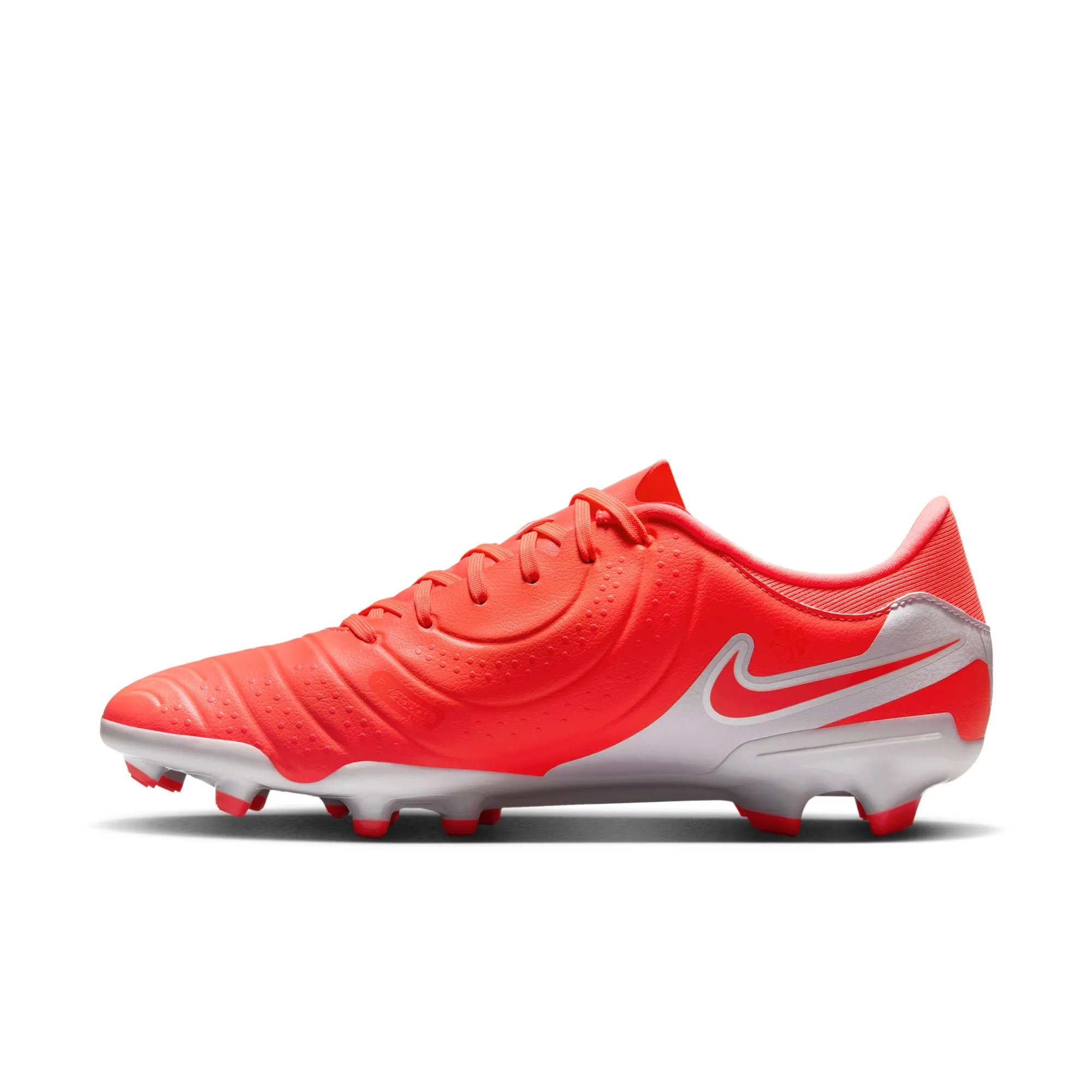 Nike Tiempo Legend 10 Academy FG Firm Ground Soccer Cleats - Hot Lava/ White
