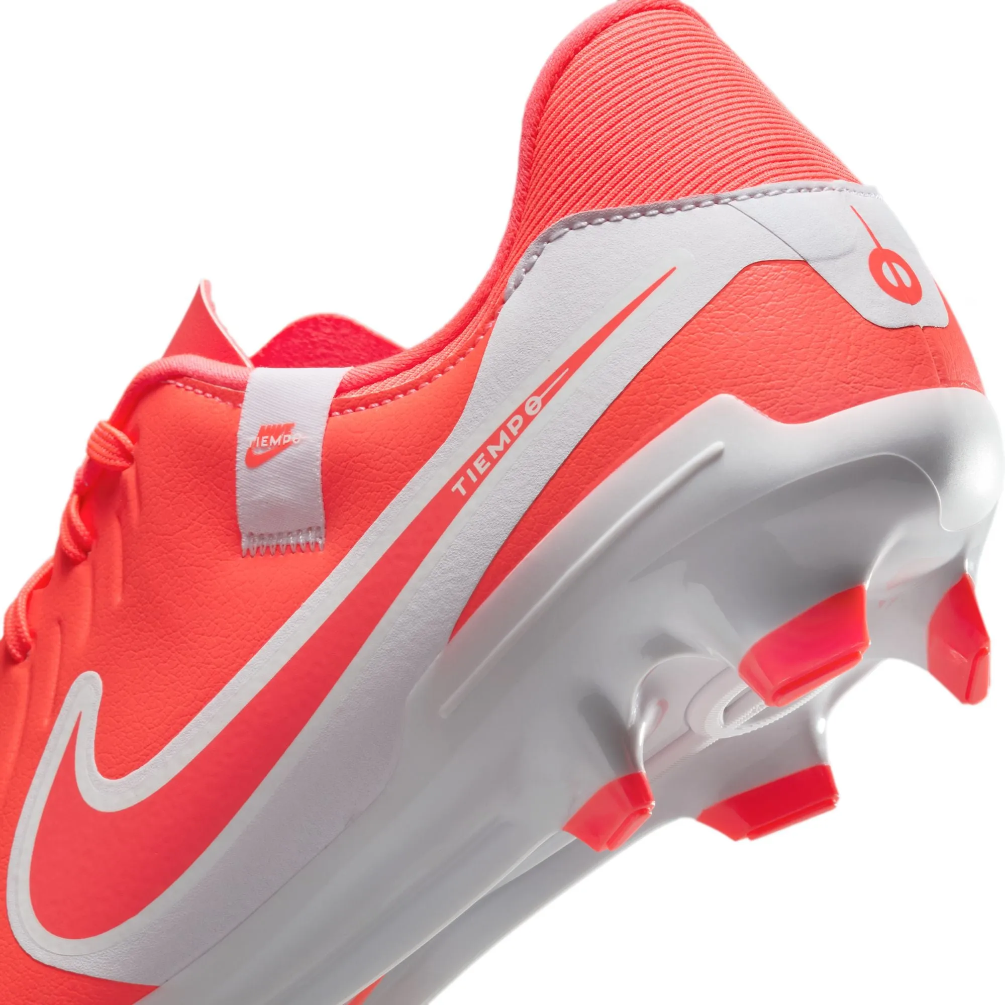 Nike Tiempo Legend 10 Academy FG Firm Ground Soccer Cleats - Hot Lava/ White