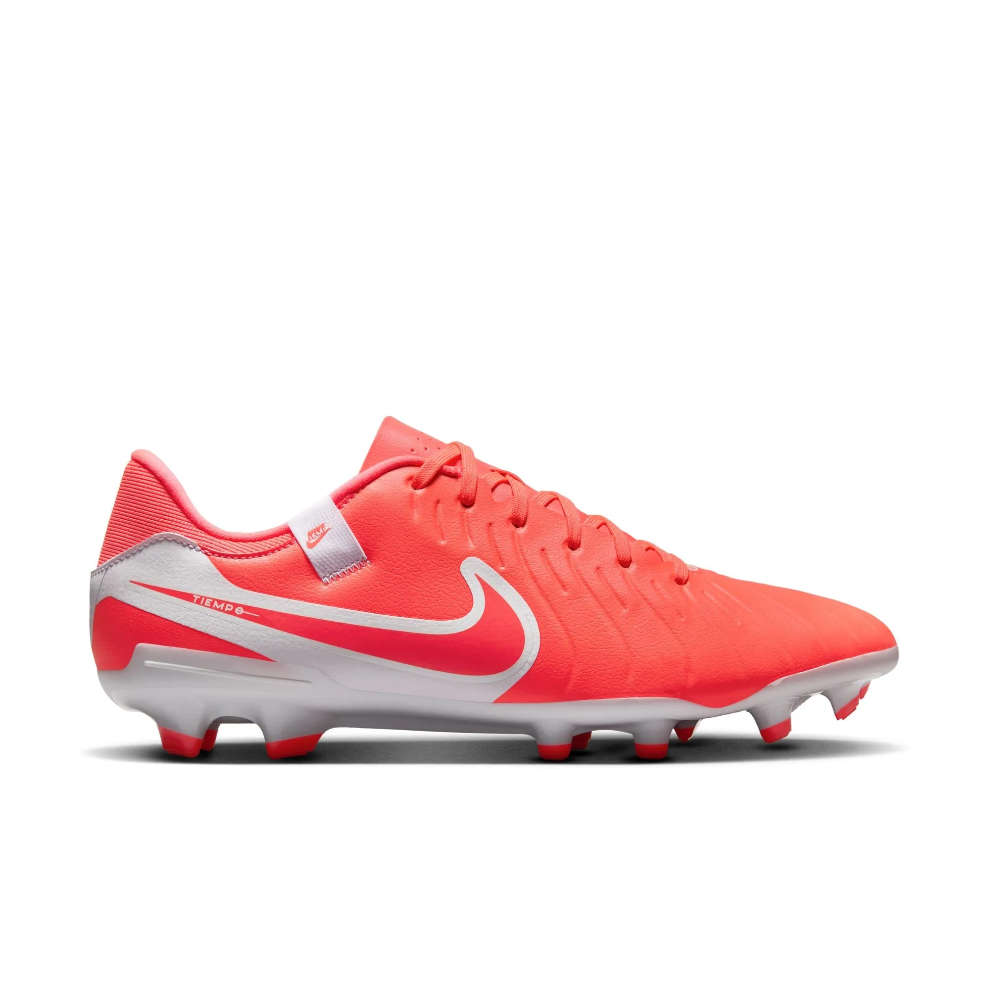 Nike Tiempo Legend 10 Academy FG Firm Ground Soccer Cleats - Hot Lava/ White