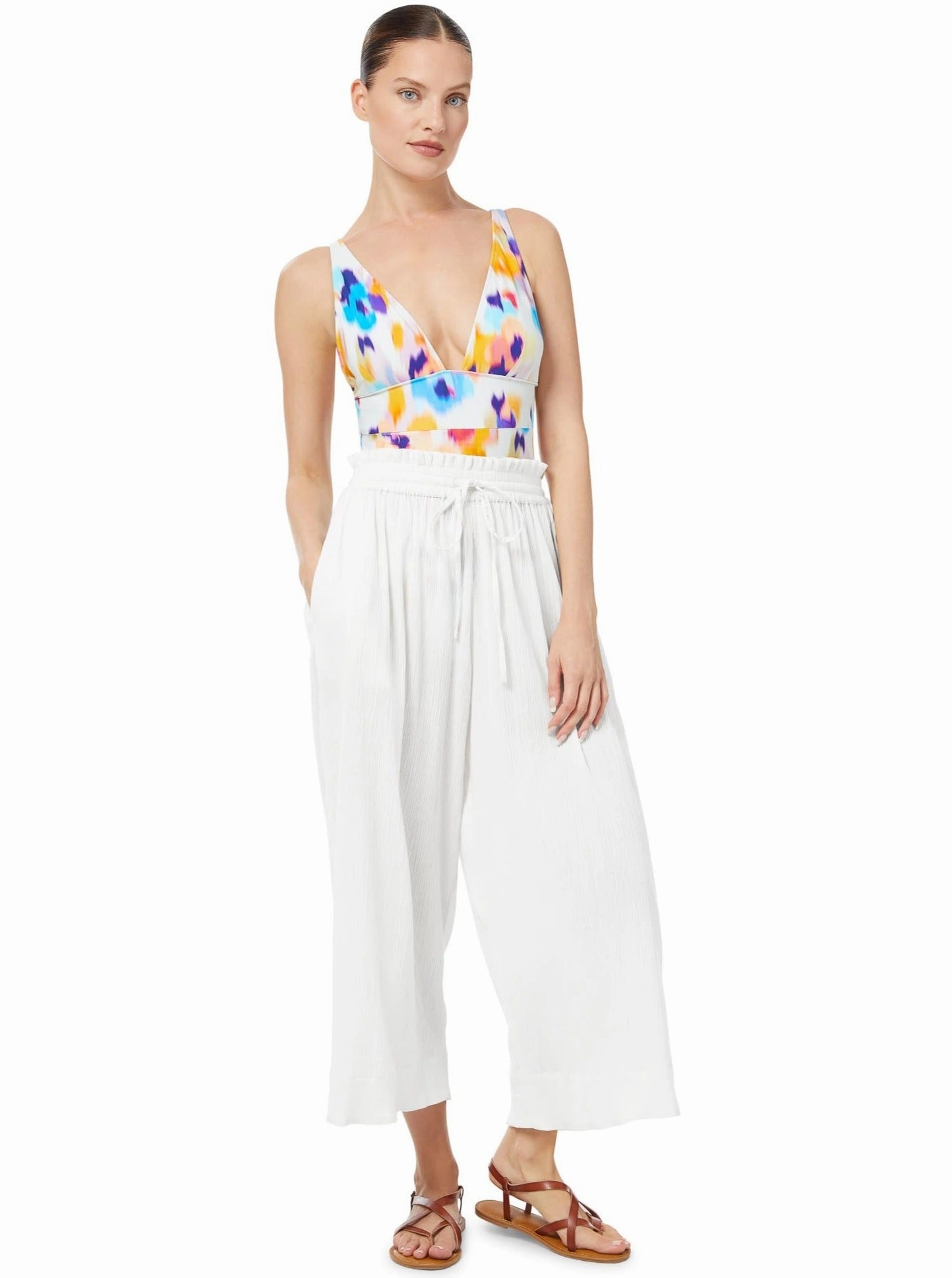 Niki One Piece Floral Ikat