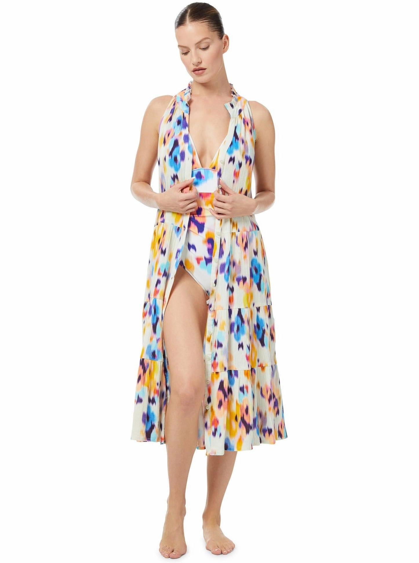 Niki One Piece Floral Ikat
